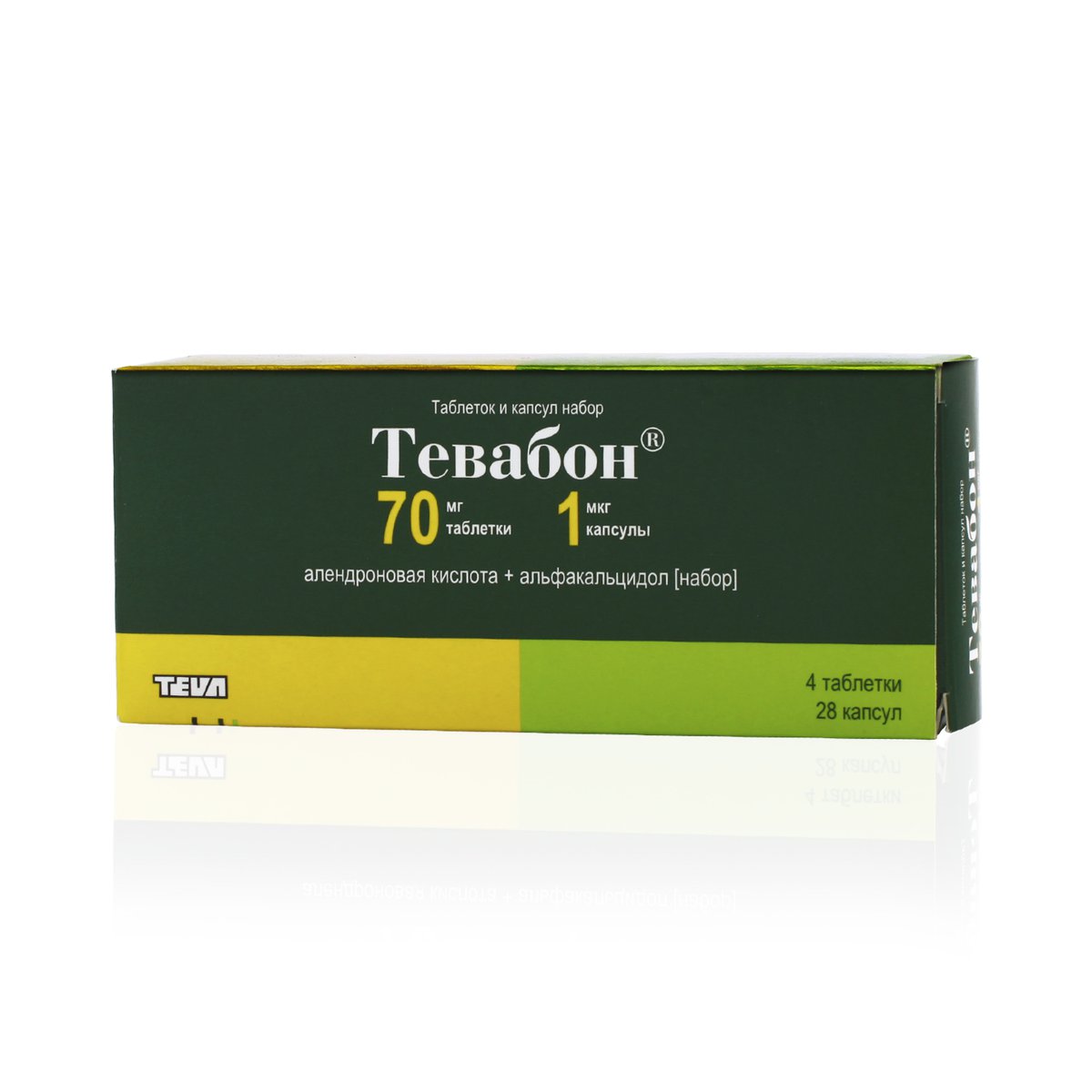 Тевабон (капсулы, 28+4 шт, 1+70 мкг+мг) - цена,  онлайн  .