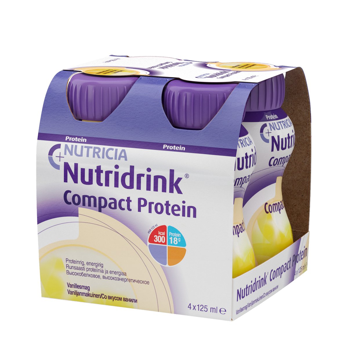 Нутридринк Компакт Протеин (смесь, 4 шт, 125 мл, ваниль) - цена,  .