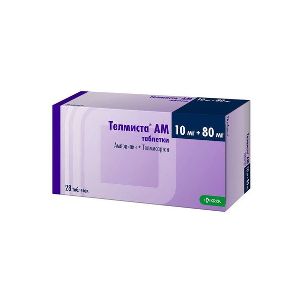 Телмиста АМ (таблетки, 28 шт, 80 + 10 мг, для приема внутрь) - цена .