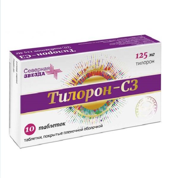 Тилорон-сз (таблетки, 10 шт, 125 мг) - цена,  онлайн  .