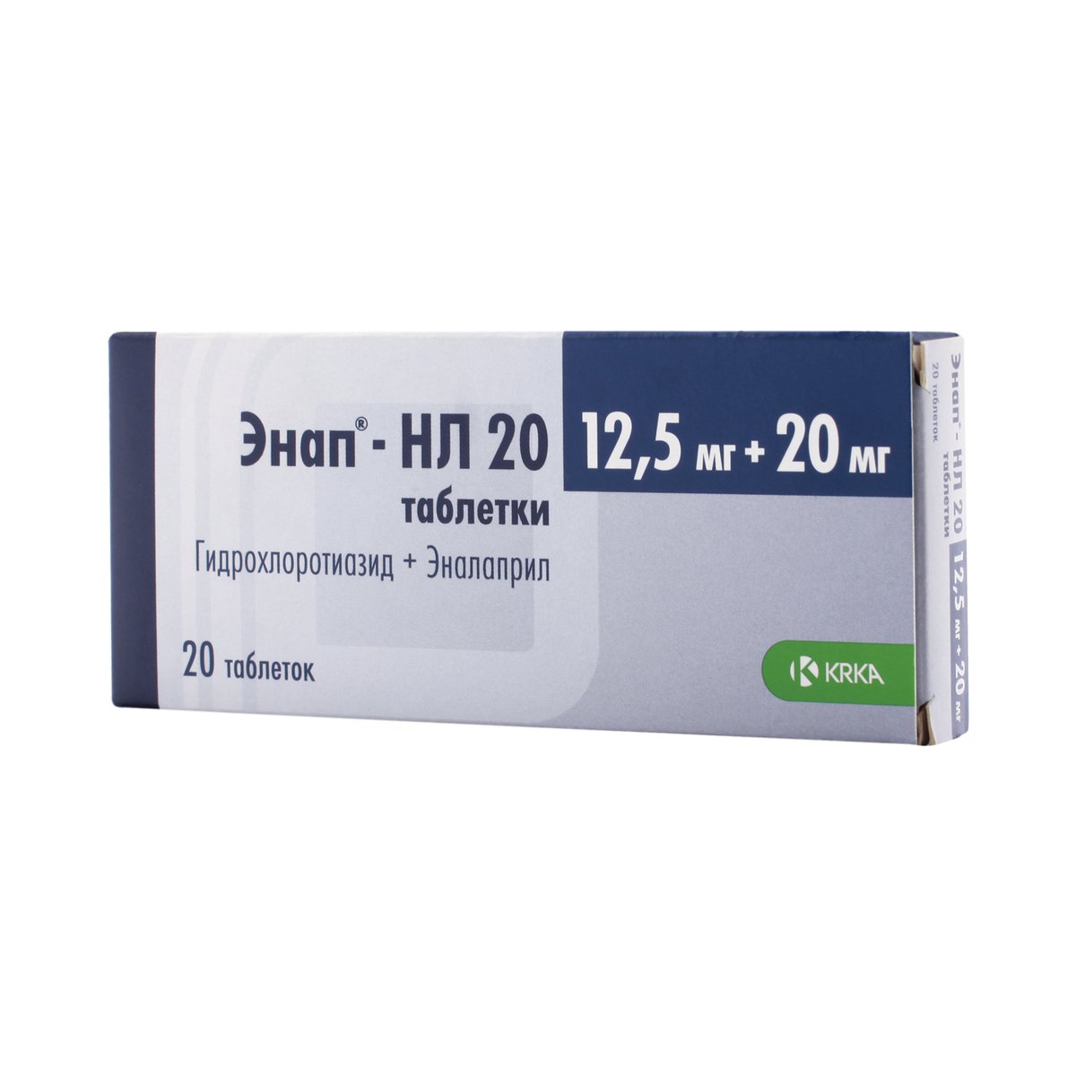 Энап-НЛ 20 (таблетки, 20 шт, 12,5+20 мг) - цена,  онлайн  .