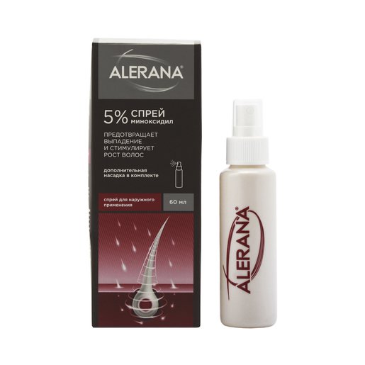 Алерана (спрей, 1 шт, 60 мл, 5 %, для волос) - цена,  онлайн в .